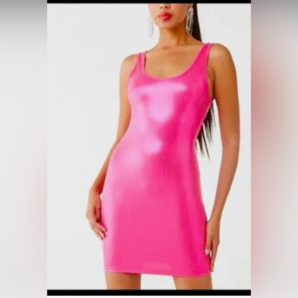 Metallic Pink Bodycon Dress